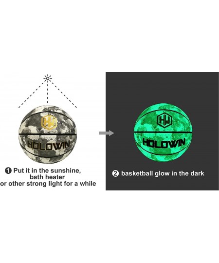 Reflective Glowing Holographic Luminous Basket Ball for Night Game Perfect HoloHoops Gifts Toys $83.98 - Toy Sports Products