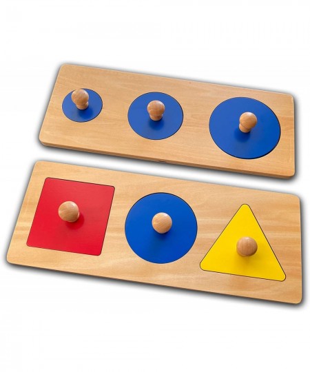 Montessori Multi Shape Wooden Puzzle Toy Baby Toddler First Jumbo Wood Peg Educational Basic Geometry $31.26 - Early Developm...