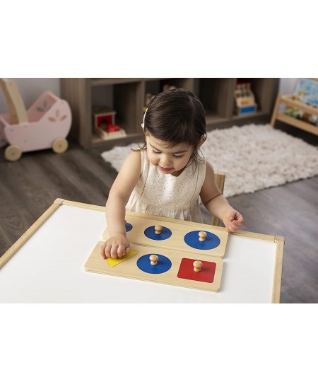 Montessori Multi Shape Wooden Puzzle Toy Baby Toddler First Jumbo Wood Peg Educational Basic Geometry $31.26 - Early Developm...