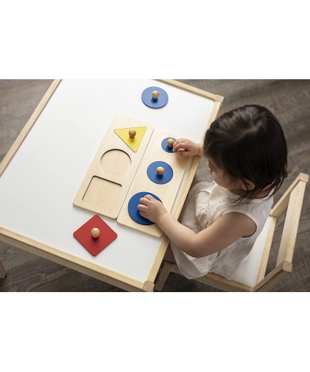 Montessori Multi Shape Wooden Puzzle Toy Baby Toddler First Jumbo Wood Peg Educational Basic Geometry $31.26 - Early Developm...