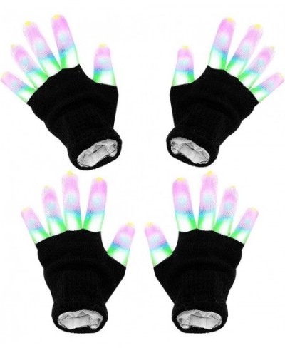 2 Pairs LED Gloves Rave Colorful Flashing Finger Light Up Gloves Cool Fun gifts for Kids Ages 6-12 $34.64 - Electronic Learni...