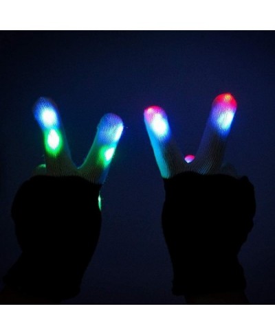 2 Pairs LED Gloves Rave Colorful Flashing Finger Light Up Gloves Cool Fun gifts for Kids Ages 6-12 $34.64 - Electronic Learni...