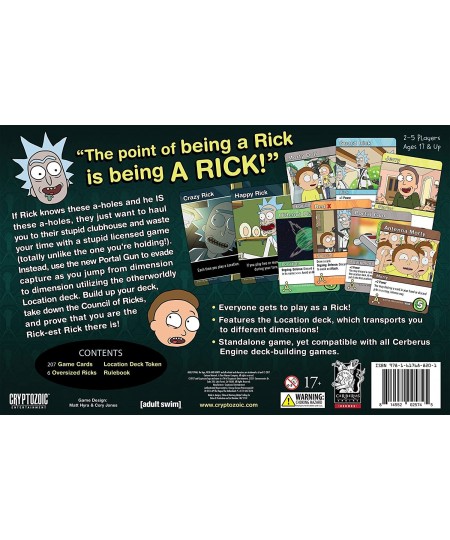 Rick & Morty Deckbuilding Game Close Rick-Counters of The Rick Kind Board Game $34.11 - Board Games