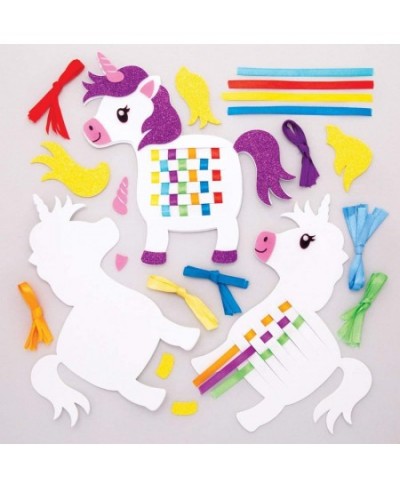 Rainbow Unicorn Weaving Kit (Pack of 6) AW630 Ribbon and Template Pattern Designs for Children $95.36 - Craft Kits