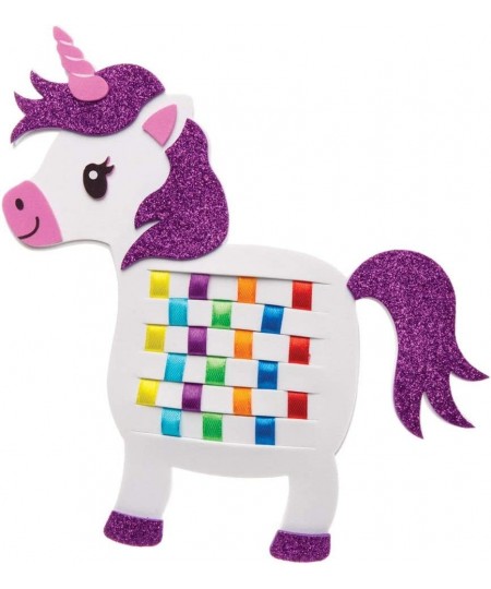 Rainbow Unicorn Weaving Kit (Pack of 6) AW630 Ribbon and Template Pattern Designs for Children $95.36 - Craft Kits