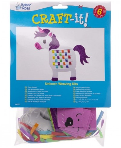 Rainbow Unicorn Weaving Kit (Pack of 6) AW630 Ribbon and Template Pattern Designs for Children $95.36 - Craft Kits