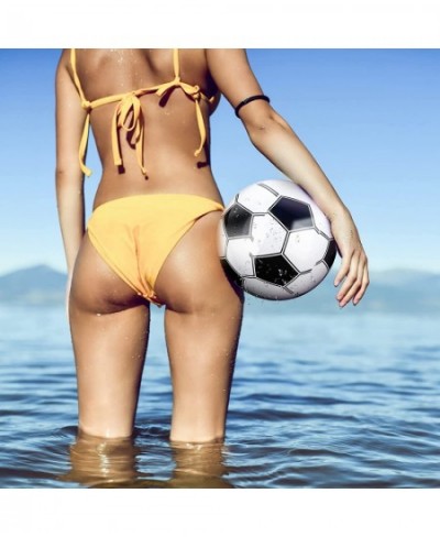 3 Pieces Inflatable Soccer Ball 15 Inch Inflatable Beach Ball Blow Up Soccer Beach Ball for Kids Pool Football for Summer Bea...