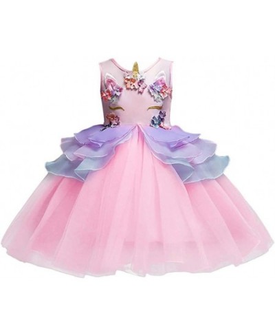 Girls Unicorn Costume Princess Tulle Dress w/Headband Birthday Pageant Party Carnival Cosplay Dress Up Outfits $26.35 - Kids'...