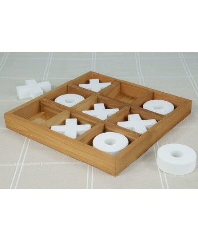 Wooden Tic Tac Toe Board Game for Adults & Kids | Wooden Puzzle Game Coffee Table Wooden Decor & Games Lightweight $63.94 - B...