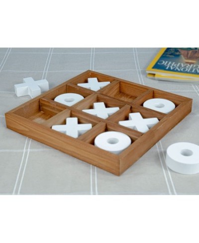 Wooden Tic Tac Toe Board Game for Adults & Kids | Wooden Puzzle Game Coffee Table Wooden Decor & Games Lightweight $63.94 - B...