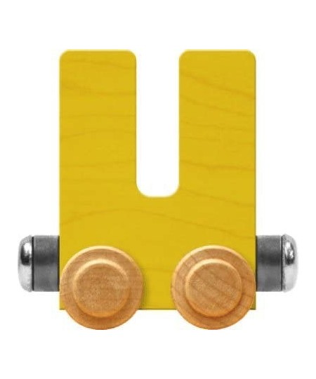 NameTrain Bright Letter Car U - Made in USA (Yellow) $17.91 - Toy Vehicle Playsets