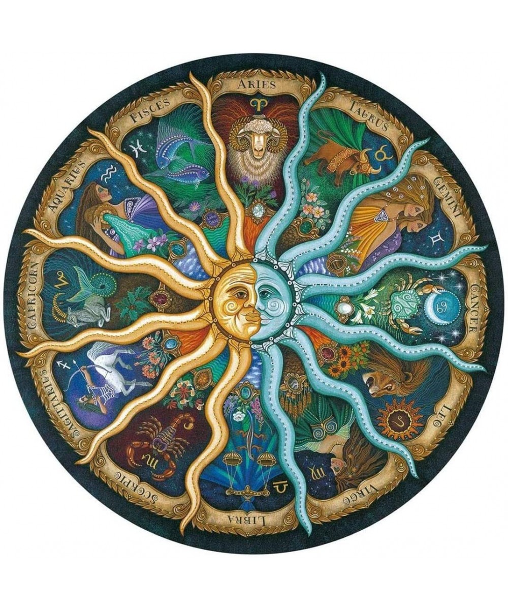 Jigsaw Puzzle 500 Piece for Adults-Mythic Celestial The Sun and Moon Constellation $22.34 - Jigsaw Puzzles