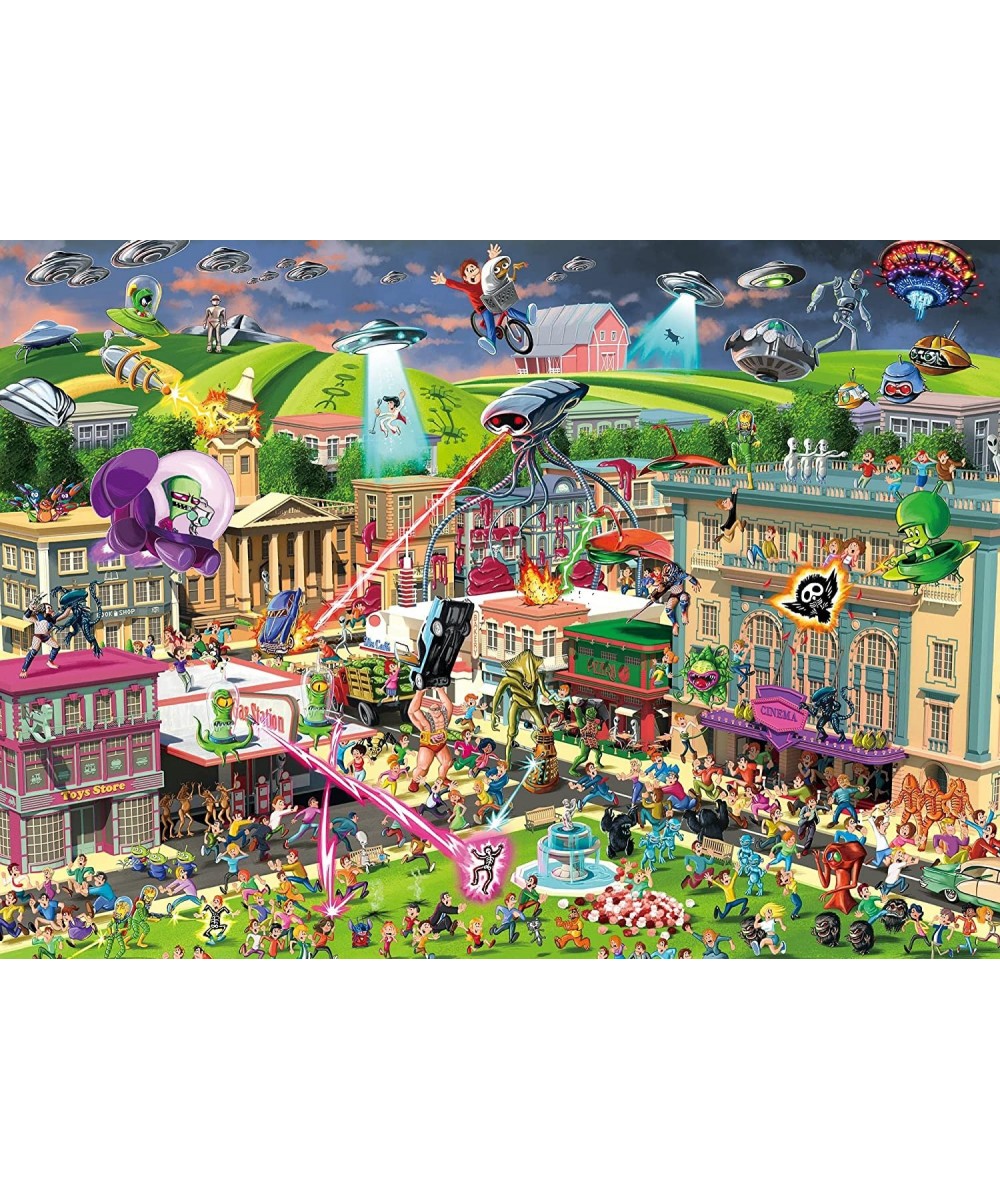 Alien Attack Sci-Fi Classics 1000-Piece Jigsaw Puzzle for Adults | Interactive Brain Teaser Educational Toys & Games Home Act...