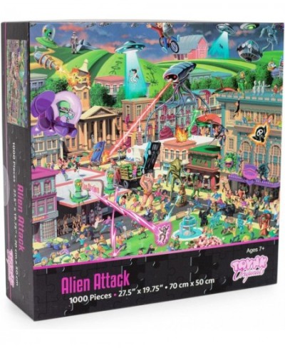 Alien Attack Sci-Fi Classics 1000-Piece Jigsaw Puzzle for Adults | Interactive Brain Teaser Educational Toys & Games Home Act...