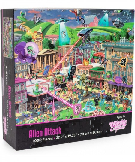 Alien Attack Sci-Fi Classics 1000-Piece Jigsaw Puzzle for Adults | Interactive Brain Teaser Educational Toys & Games Home Act...