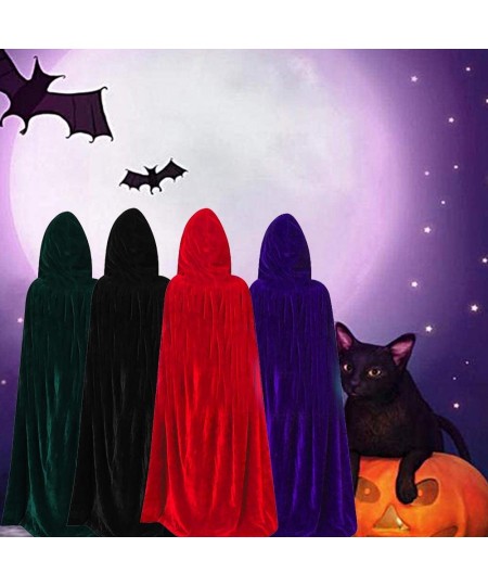 Kids Hooded Cloak for Halloween Witch Costume Vampire Cosplay Cape Ages 3 to 16 $29.66 - Kids' Costumes