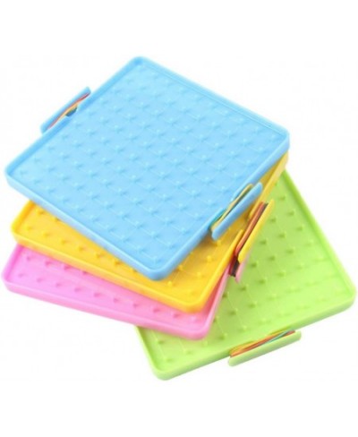 Nail Board 16x16cm Double Sided Geoboard Nails Peg Board Elastic Bands Kids Teaching Aids $13.91 - Electronic Learning & Educ...