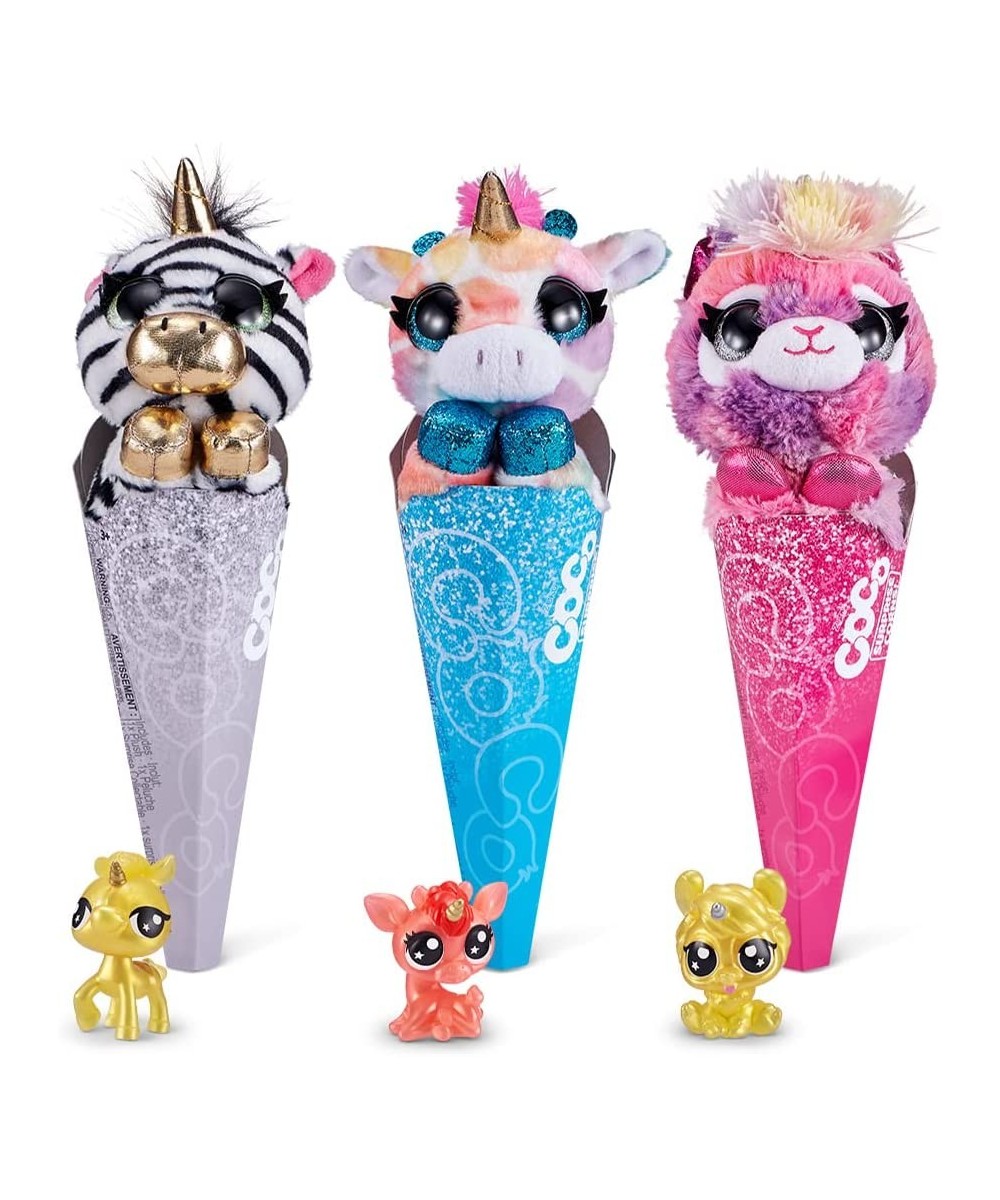 Fantasy Series 1 (3 Pack) Version 1 by ZURU Animal Plush Toys with Baby Collectible Surprise in Cone Animal Toy for Girls and...