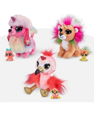 Fantasy Series 1 (3 Pack) Version 1 by ZURU Animal Plush Toys with Baby Collectible Surprise in Cone Animal Toy for Girls and...