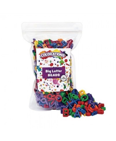 LETBD Big Letter Beads Plastic 300 Pieces Language Arts & Crafts for Kids Stringing Teachers Motor Skills Multi Color $62.27 ...