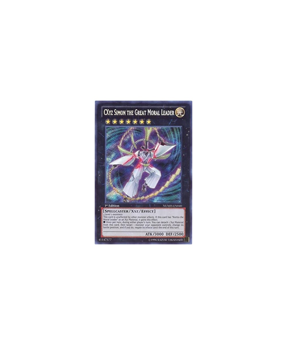 CXyz Simon The Great Moral Leader (NUMH-EN040) - Number Hunters - Unlimited Edition - Secret Rare $11.86 - Card Games