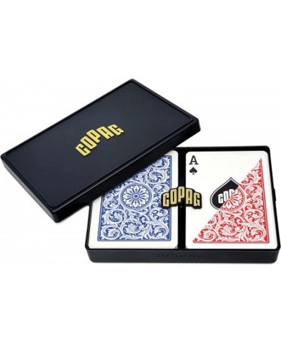 1546 Design 100% Plastic Playing Cards Poker Size Regular Index Red/Blue Double Deck Set $32.59 - Card Games