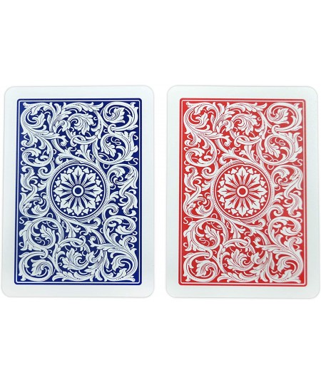 1546 Design 100% Plastic Playing Cards Poker Size Regular Index Red/Blue Double Deck Set $32.59 - Card Games