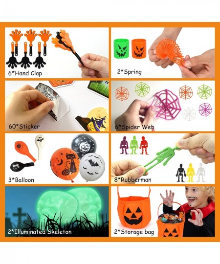 Halloween Party Favors 210 Pcs Kids Party Favor Halloween Treats Toys in Bulk Goodie Bags Stuffers Return Gifts for Kids Birt...