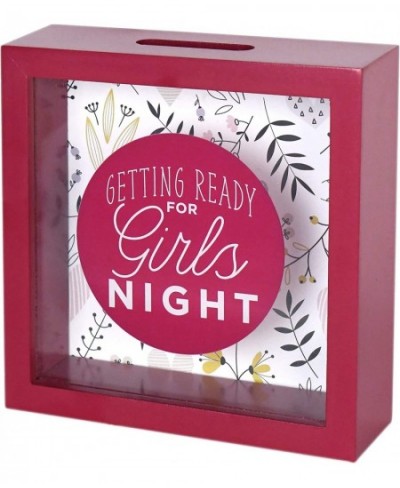 Getting Ready for Girls Night Money Savings Piggy Bank for Adults Kids Savings Box Change Jar 6' x 6' Wooden Shadow Box Red $...