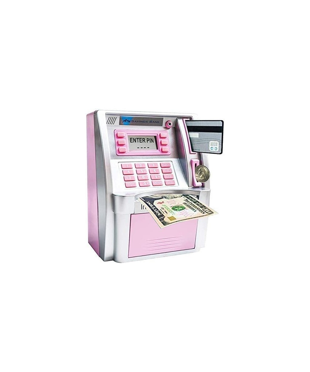 ATM Piggy Bank for Real Money ATM Savings Bank for Kids Girls Adults Toy Mini Pink ATM Machine ATM Savings Bank Personal Elec...