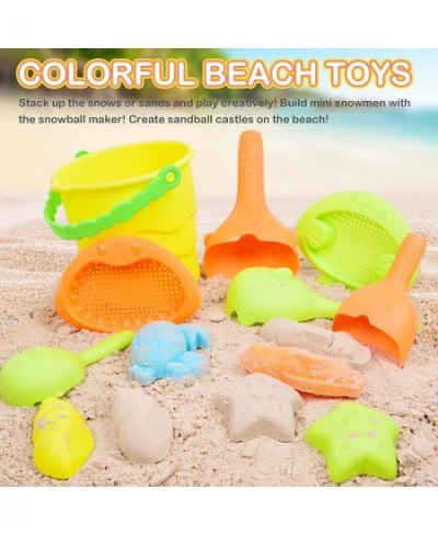 10Pcs Beach Sand Toys Set for Kids 3-10 Sand Castle Bucket Animal Molds Sand Sifter Shovel Tool Kit with Mesh Bag Toddler San...