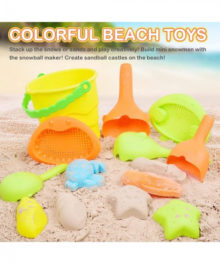 10Pcs Beach Sand Toys Set for Kids 3-10 Sand Castle Bucket Animal Molds Sand Sifter Shovel Tool Kit with Mesh Bag Toddler San...