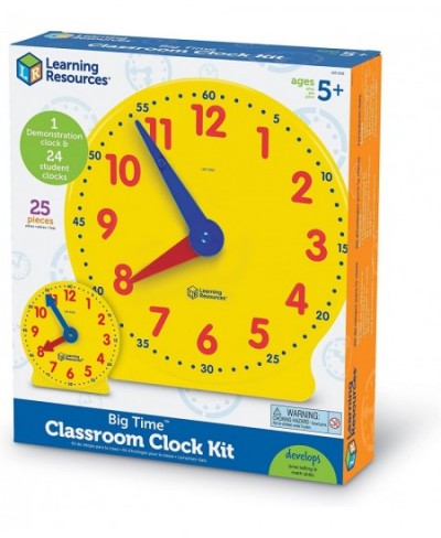 Classroom Clock Kit -25 Pieces Ages 5+ Clock for Kids Learning to Tell Time Clocks for Teaching Time Teacher and Classroom Su...