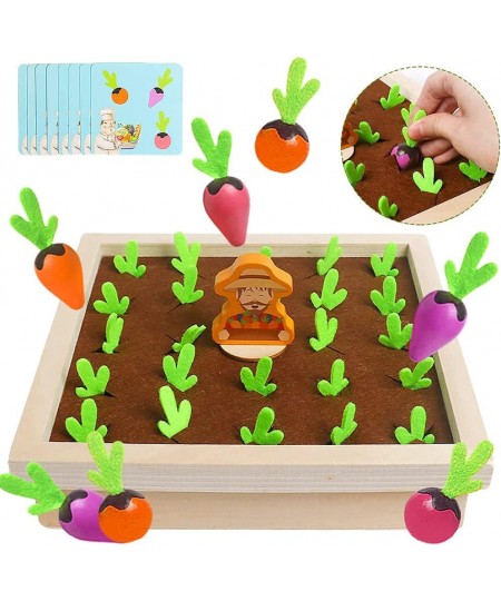 Montessori Toys For 3 Year Old Carrot Harvest Game Wooden Toy For Kids Stem Educational Toys Learning Fine Motor Skills Memor...