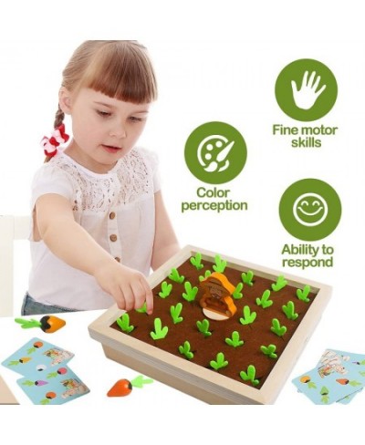 Montessori Toys For 3 Year Old Carrot Harvest Game Wooden Toy For Kids Stem Educational Toys Learning Fine Motor Skills Memor...