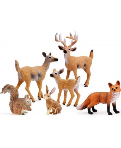 Forest Animals Figures Woodland Creatures Figurines Miniature Toys Cake Toppers (Deer Family Fox Rabbit Squirrel) $25.66 - Pl...