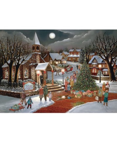 - 3000 Piece Jigsaw Puzzle for Adults 32-1/2" x 45-1/4" – Spirit of Christmas - 3000 pc Holiday Snow Chapel Christmas Tree To...