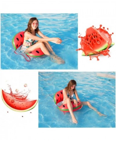 2Packs Hammock Inflatable Pool Floats in Fruit Pattern Multi-Purpose Comfortable Floating Chair for Adults&Kids with 2 Swim R...