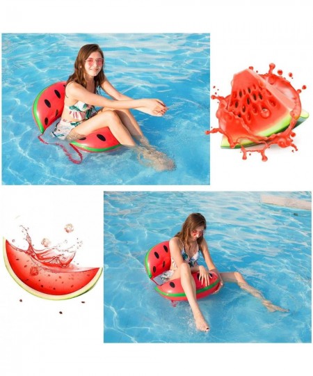 2Packs Hammock Inflatable Pool Floats in Fruit Pattern Multi-Purpose Comfortable Floating Chair for Adults&Kids with 2 Swim R...