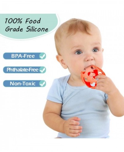 Baby Teething Toys for 3+ Months Dinosaur Teethers for Babies Safe Baby Teether Ball Baby Teething Pacifier Soft and Durable ...