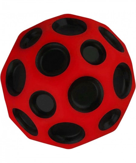 Moon Ball - Bounces Out of This World - Original Patented Design - Craters Make Pop Sounds - Red (2 Pack) $30.77 - Toy Sports...