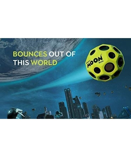 Moon Ball - Bounces Out of This World - Original Patented Design - Craters Make Pop Sounds - Red (2 Pack) $30.77 - Toy Sports...