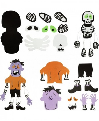 Halloween Foam Craft Kit for Kids with 3D Haunted House Halloween Photo Frame 2 Halloween Characters Decor Glasses and Trick ...