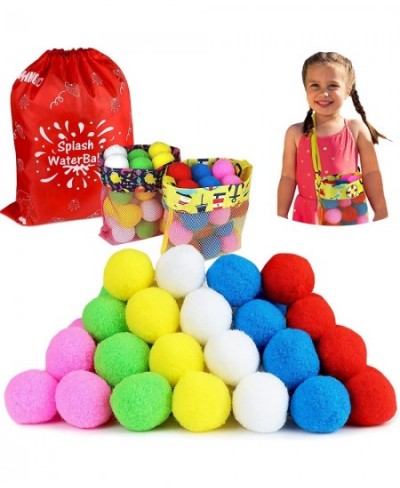 60 Cotton Reusable Water Balls with 2 Beach Mesh Bag Floatable Summer Splash Water Balloons for Kids Pool and Multicolor $32....