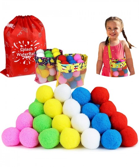 60 Cotton Reusable Water Balls with 2 Beach Mesh Bag Floatable Summer Splash Water Balloons for Kids Pool and Multicolor $32....