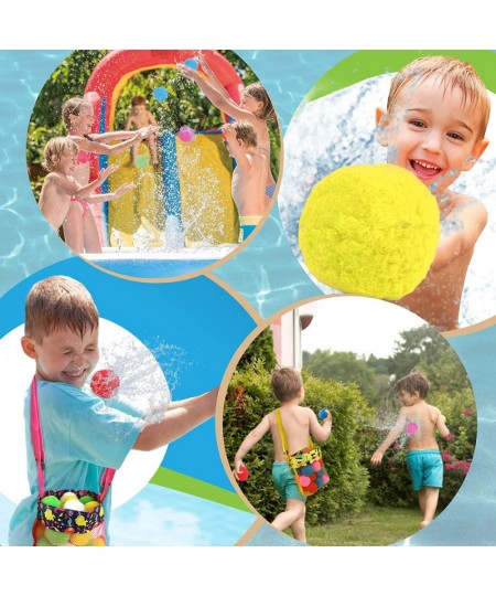 60 Cotton Reusable Water Balls with 2 Beach Mesh Bag Floatable Summer Splash Water Balloons for Kids Pool and Multicolor $32....