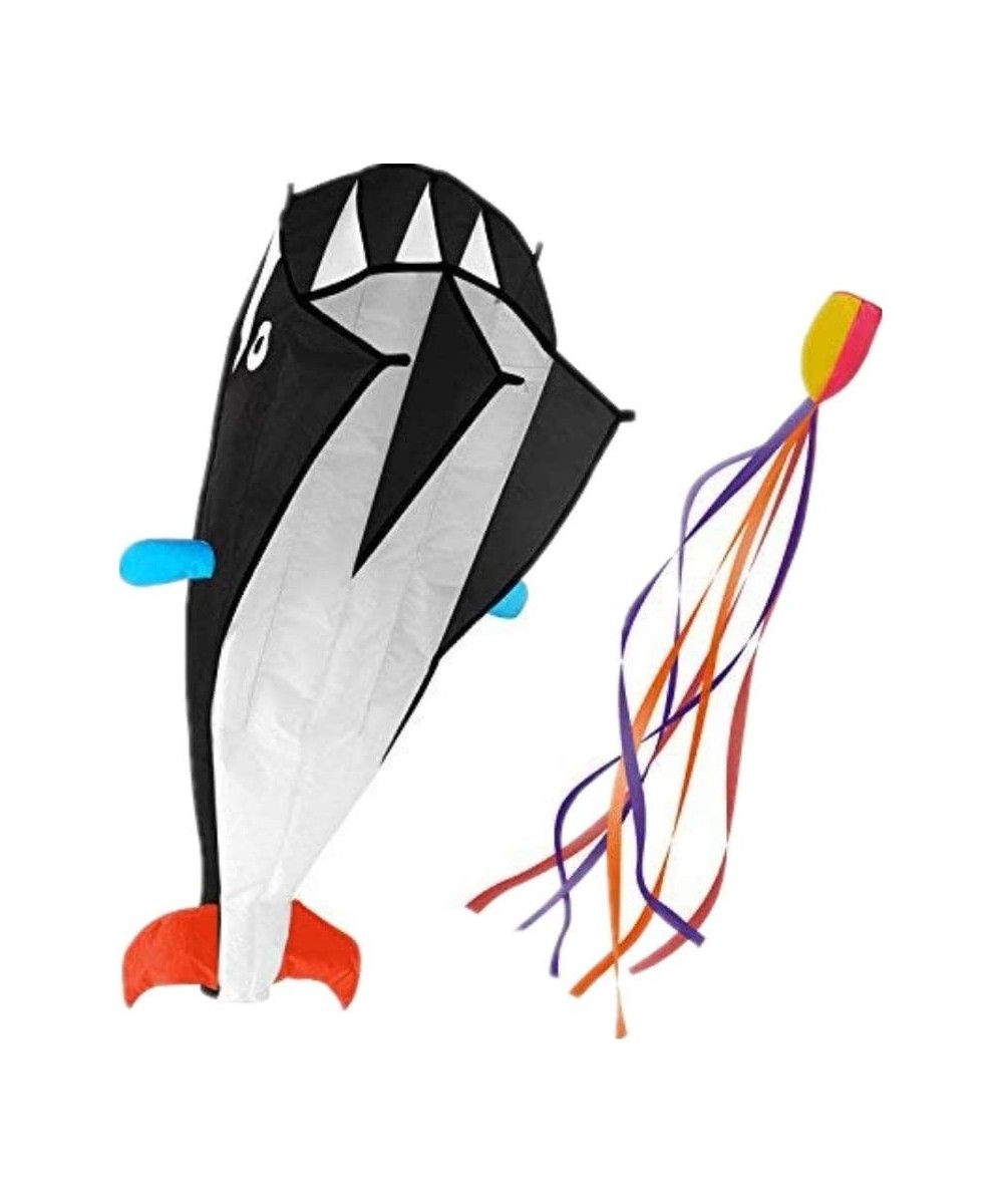 3D Kite Large Black Dolphin Breeze Beach Kites with Huge Frameless Soft Parafoil Giant Gift for Kids Family $31.78 - Kites & ...