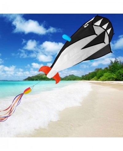 3D Kite Large Black Dolphin Breeze Beach Kites with Huge Frameless Soft Parafoil Giant Gift for Kids Family $31.78 - Kites & ...