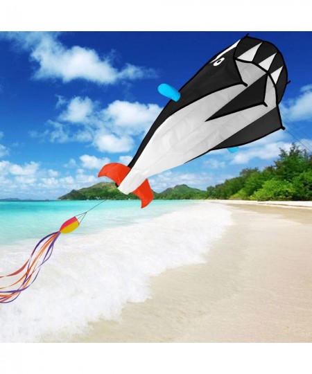 3D Kite Large Black Dolphin Breeze Beach Kites with Huge Frameless Soft Parafoil Giant Gift for Kids Family $31.78 - Kites & ...