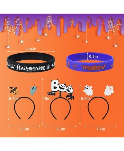 48 Halloween Party Favor Sets - 36Pcs Halloween Rubber Wristbands Silicone Bracelets and 12Pcs Halloween Headband for School ...